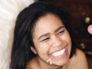 Black 18 Year Old Stroking And Sucking Big White Dick