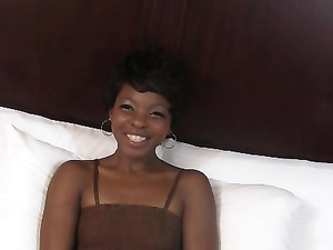 Black Teen Glamour Girl Fucks White Cock